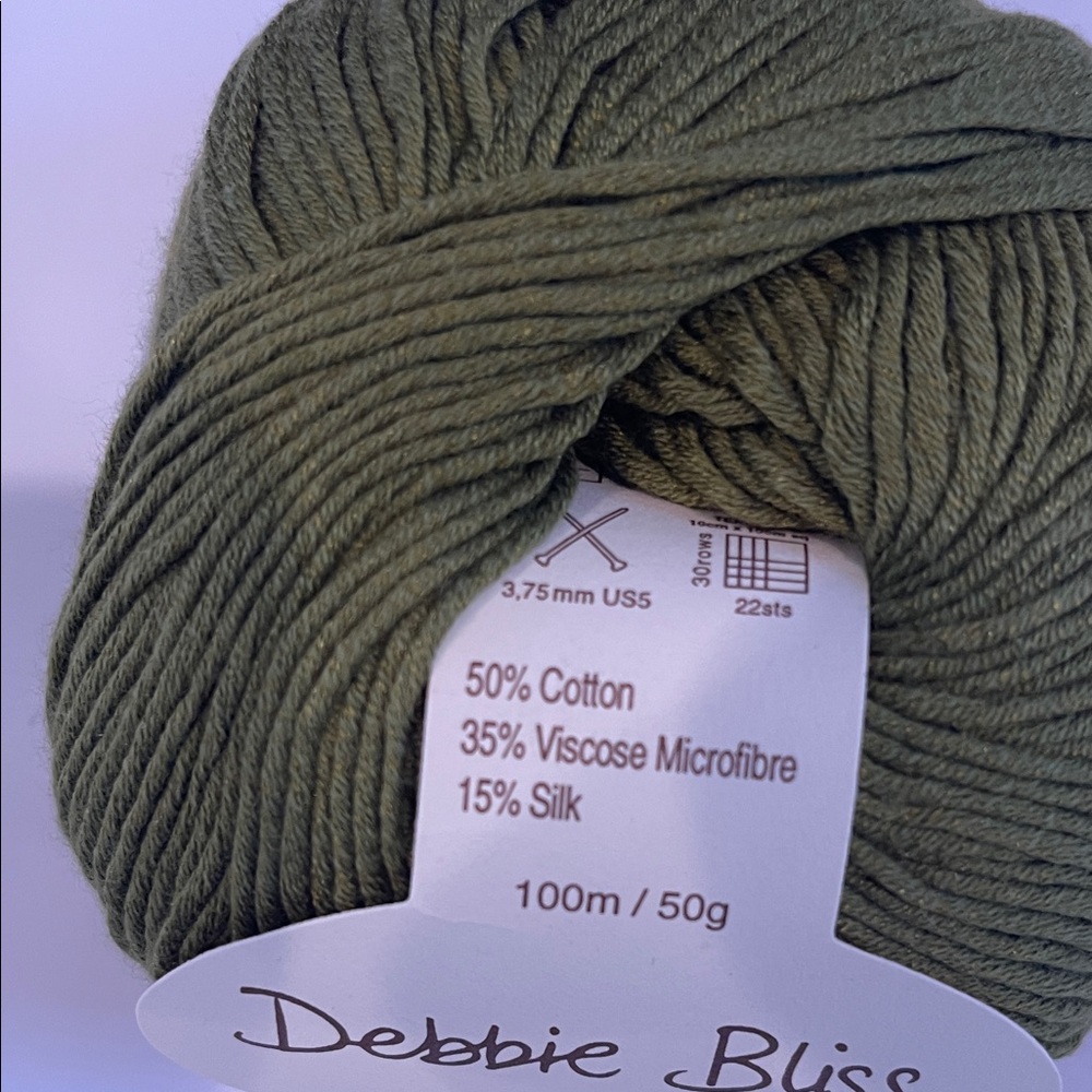 Debbie Bliss Cathay Green (color 12006) Yarn 13 skeins - Picture 3 of 4